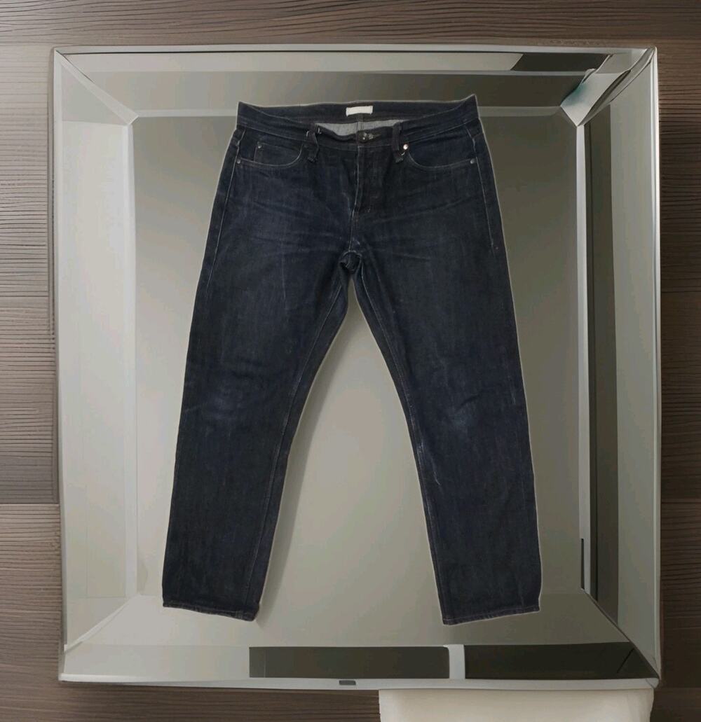 Unbranded Brand Jeans Mens 34 Blue 14oz Selvedge Denim Pants UB221 Tapered Fit